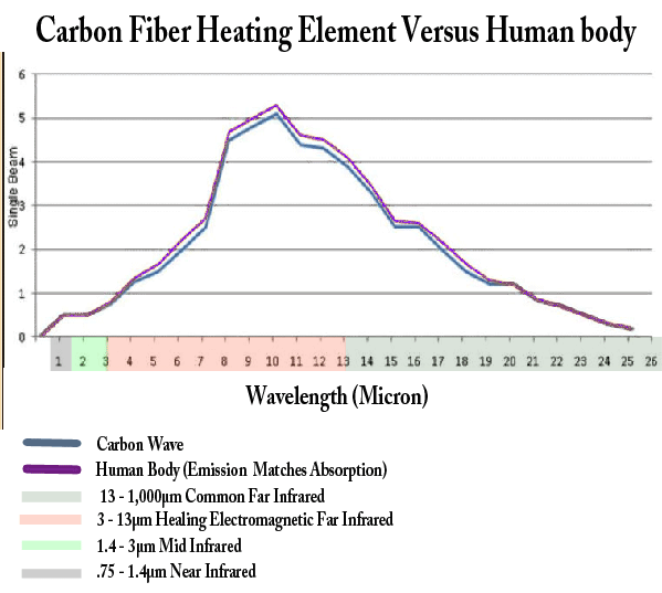 Carbon wave compare to human body graff