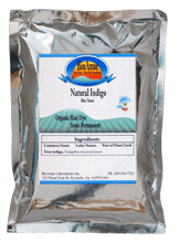 natural organic indigo in a bag