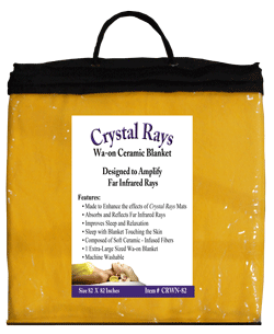 Crystal Rays Waon Blanket in bag and folded in frount