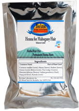 Henna for Mahogany hair in packaging